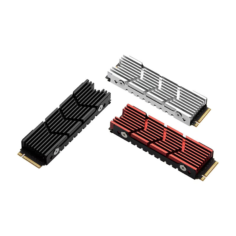 APWIKOGER M.2 2280 SSD-Kühler für NVMe und NGFF, passiver Aluminium-Kühlkörper mit thermischem Silikon-Pad in Schwarz, kompatibel mit der PS5 Spielekonsole - Bild 1