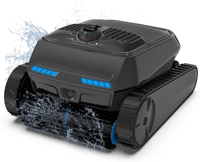 AIRROBO CP400lite Kabelloser Poolroboter in Schwarz für Wand- und Bodenreinigung mit bis zu 150 Minuten Akkulaufzeit und 300 m² Reinigungsfläche - Bild 1