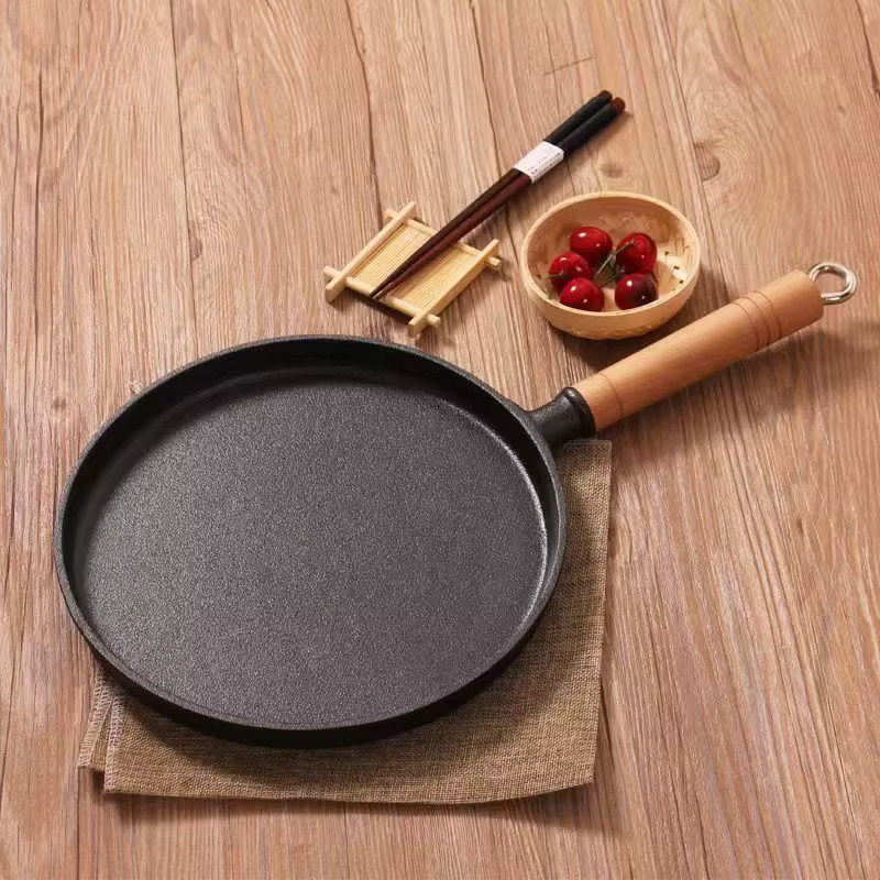 PDQ Gusseisen Pfanne unbeschichtet in Schwarz für Crêpes und Pfannkuchen, Durchmesser: 20 cm - Bild 3