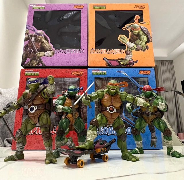 Bandai Ninja Turtles Raphael Leonardo, bewegliche Figuren, 1/12 - Bild 1