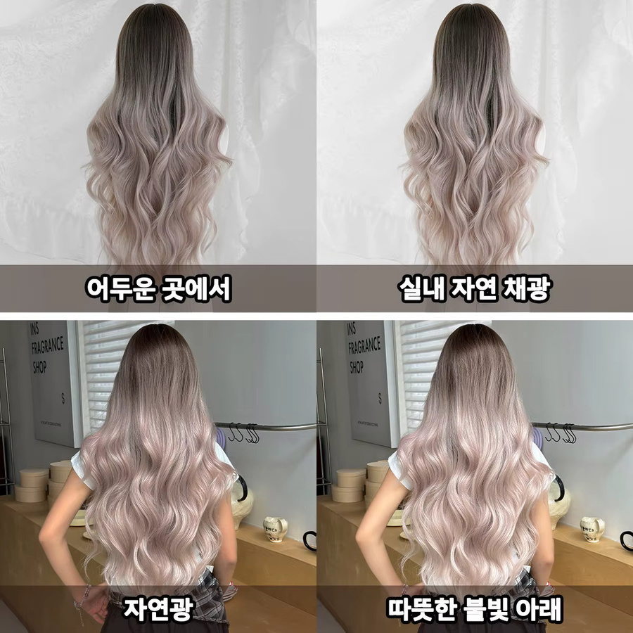 7JHH WIGS Perücke, Ombre Hellviolett, Wasserwellen, Damen - Bild 3