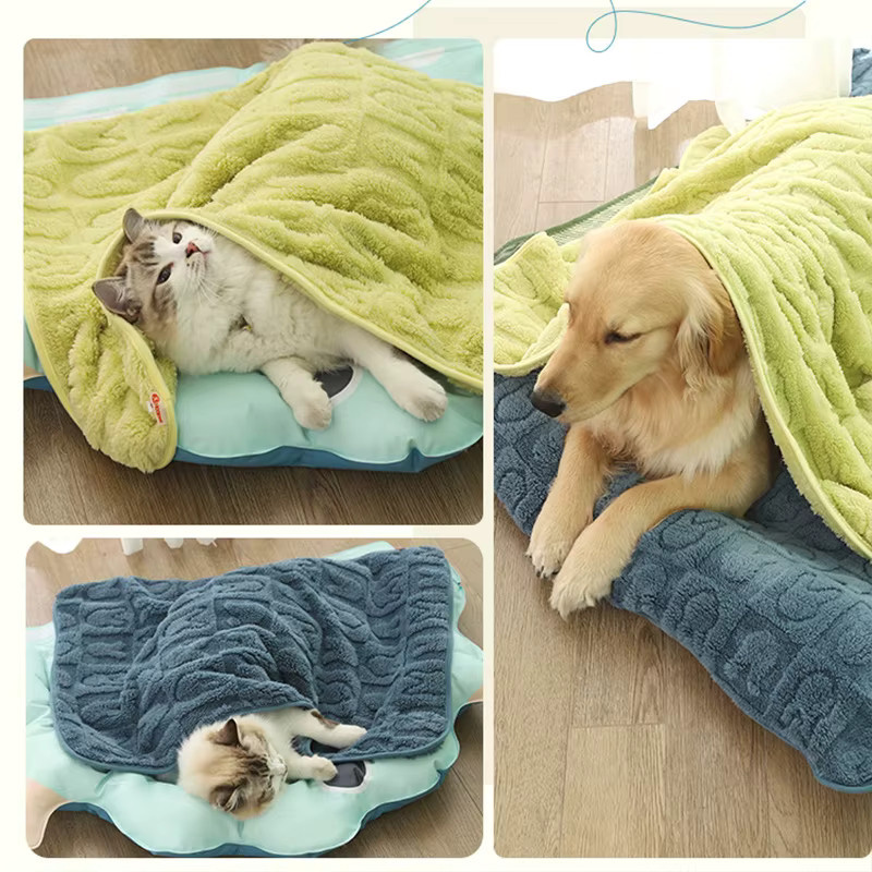 Hoopet Flauschige Haustierdecke für Hunde und Katzen in Grün - Bild 2
