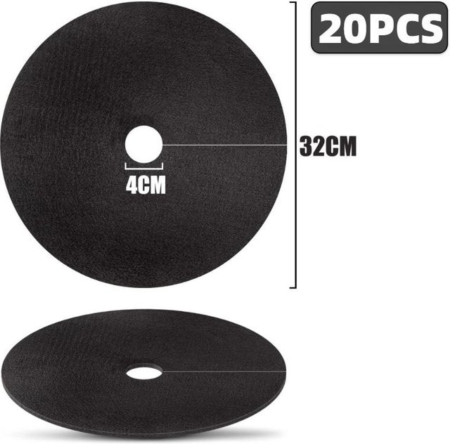 20 Stück Unkrautmatte aus Vliesstoff in Schwarz von YWZT Home Depot zur Unkrautbekämpfung und zum Wurzelschutz für Obstbäume und Pflanzen, Durchmesser: 32 cm, Höhe: 4 cm - Bild 1
