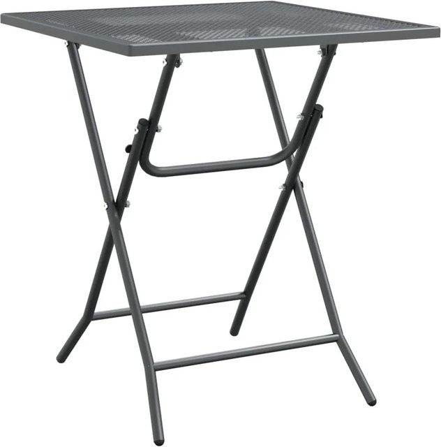 Furnicato Gartentisch aus Streckmetall in Anthrazit, B/T/H: 60 x 60 x 72 cm - Bild 1