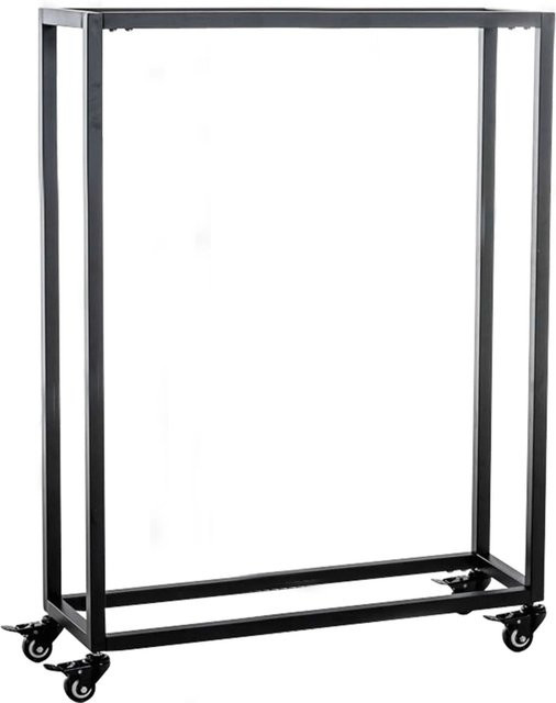 DELUKE Kaminholzregal BETTA aus Metall in Schwarz mit Rollen, B/T/H: 60 x 25 x 100 cm - Bild 1