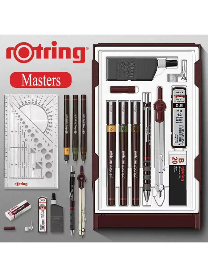 Rotring Isograph Nadelstift-Set professionelle Fineliner für Design und Architektur - Bild 4