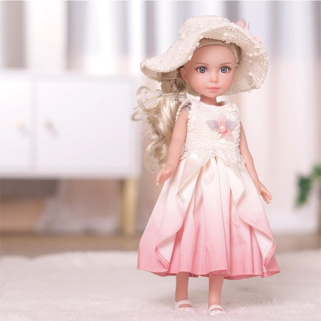 AKODEERD Prinzessinnenpuppe, Vollvinyl-Prinzessinnenpuppe, 14 Zoll, 34 cm, 1/6 BJD - Bild 1
