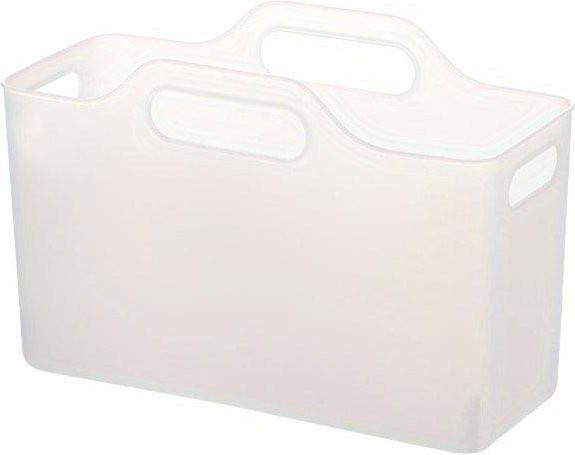 Mango Event Tragbarer Aufbewahrungskorb aus Kunststoff, Transparenter Multifunktionaler Organizer für Schreibtisch und Badezimmer, Farbe: Transparent - Bild 1