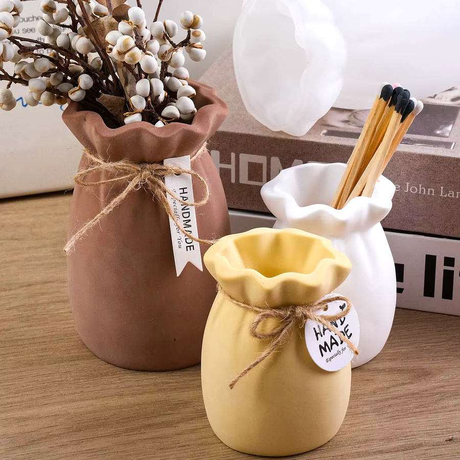UDOCOOL Silikonform in Segensbeutel-Form für DIY Blumenarrangements aus Gips oder Harz und zur Aufbewahrung als Heimdekoration - Bild 1