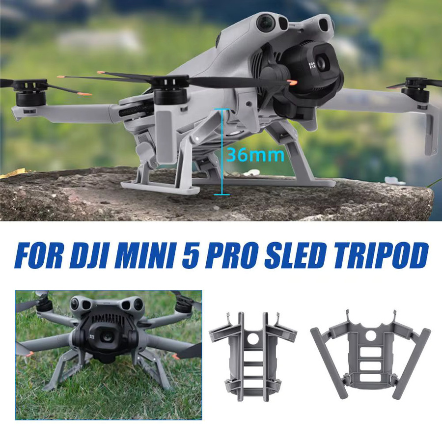 DJI Mini 5 Pro Fahrwerk Höhe Verlängerung Stativ Erweiterung in Grau - Bild 6