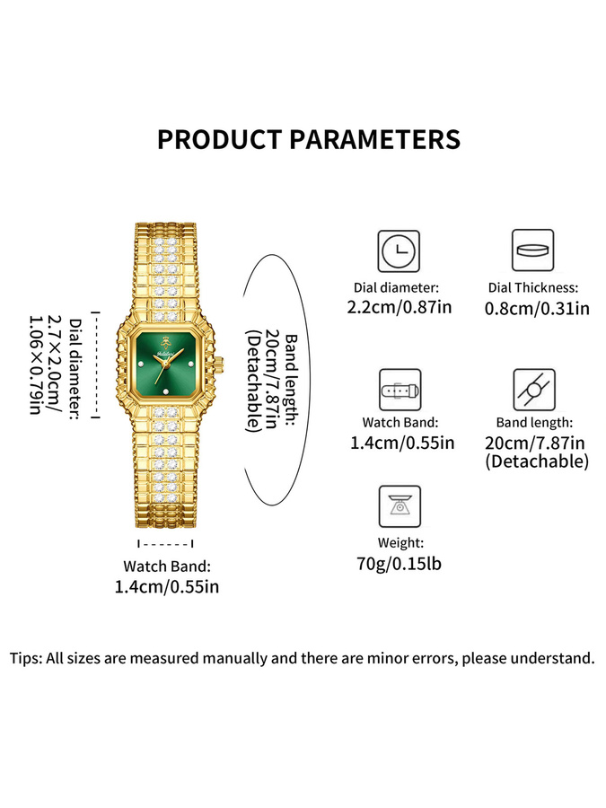 YaLaLuSi Armbanduhr, Diamant, Edelstahl, Gold, Quarz, Damen - Bild 3