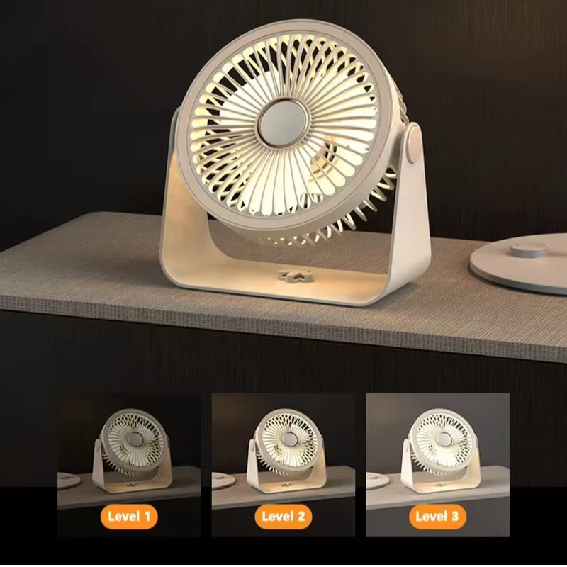 Xiaomi USB-Aufladbarer Tragbarer Tischventilator für Büro und Zuhause in Grau oder Lila - Bild 2