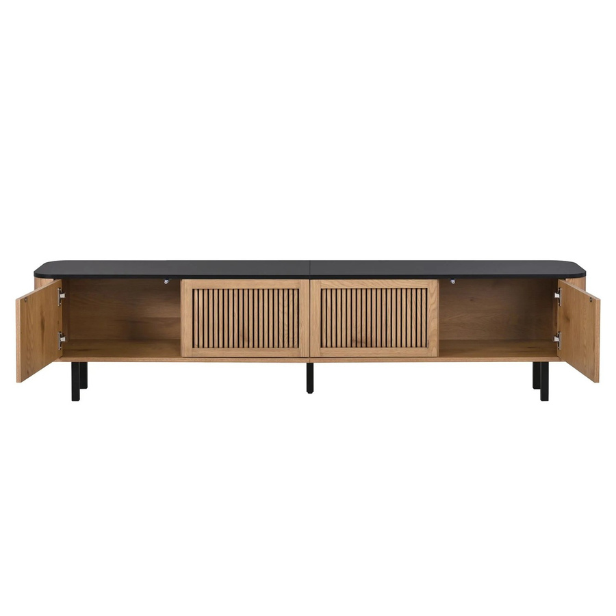 okwish TV Schrank in Natur mit minimalistischem Design und Stauraum, B/T/H: 190 x 35 x 45 cm - Bild 2