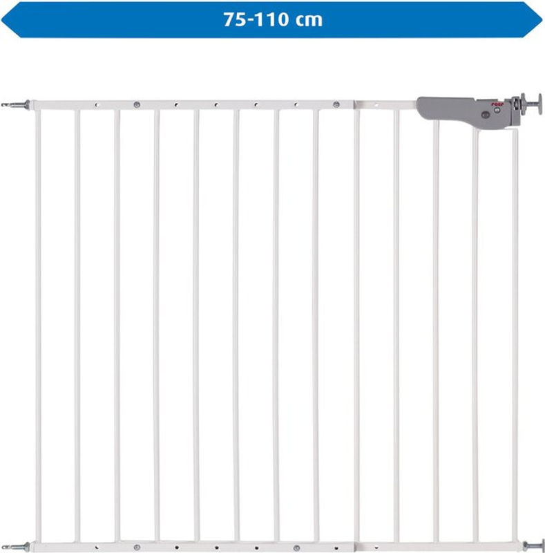 Reer Treppenschutzgitter S-Gate Active Lock zum Schrauben, Farbe: Weiß, Breite: 76 cm bis 110 cm - Bild 3