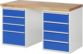 Rau Werkbank 7820A3 mit 8 Schubladen, Multicolor, B/T/H: 150 x 70 x 89 cm - Bild 1