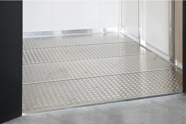 Biohort Bodenplatte Avantgarde aus Aluminium in Silberfarben, B/T: 243,5 x 163,5 cm - Bild 1