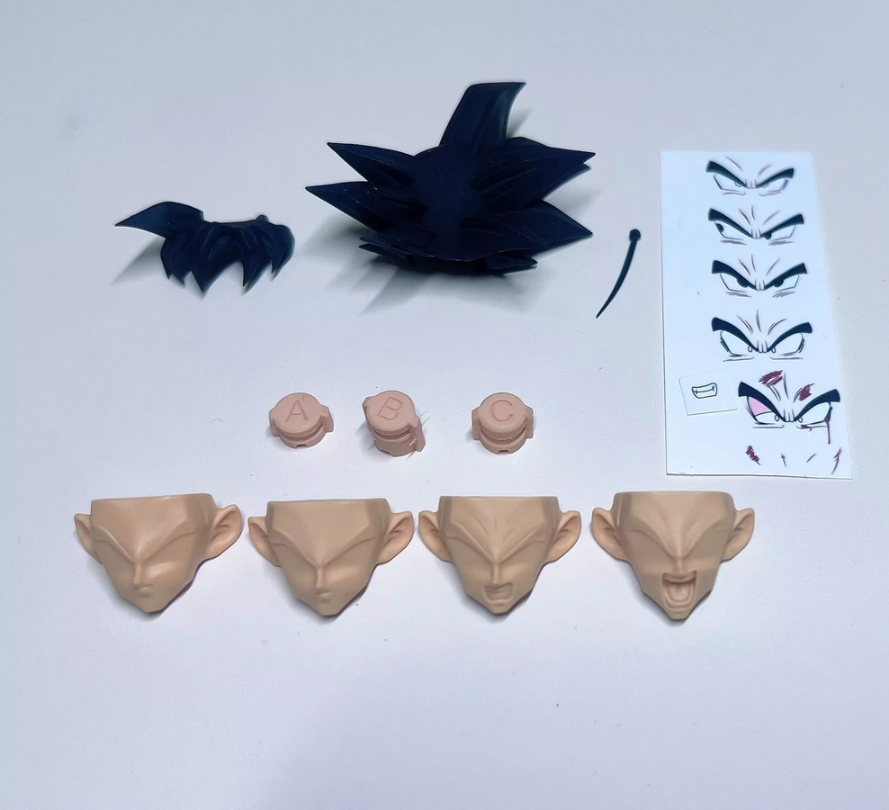Dcg-Toys Dragon Ball Z Shf Ssj Super Saiyajin Son Goku Action Figure Headsculpts Haar Zubehör Kit, Zubehör - Bild 2