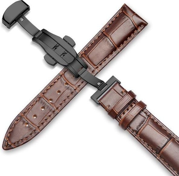 Ka Chen Muxi Uhrenarmband Kalbsleder, grau, Herren - Bild 1