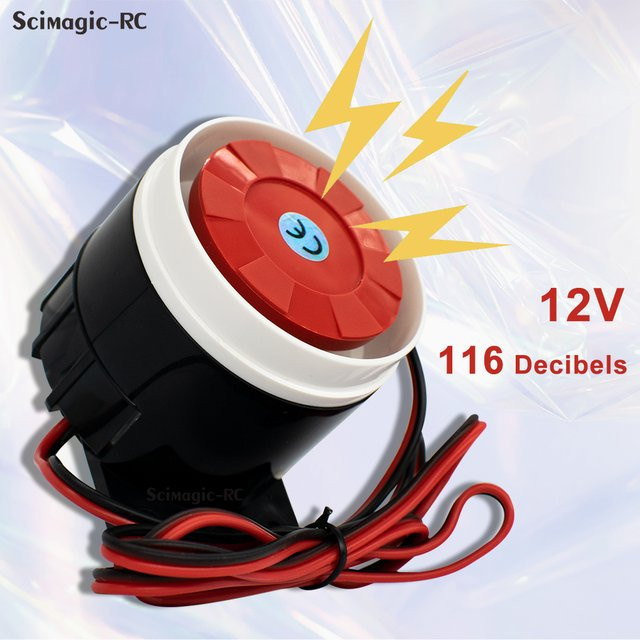 DC 12V Mini Alarm Sirene High-Dezibel Piezo Audio Alarm für Anti-Diebstahl-Systeme - Bild 1