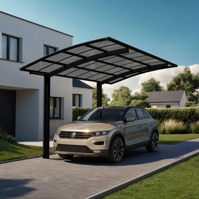 Ximax Alu Einzelcarport Portoforte Typ 60 Schwarz B/T: 240,5 x 495,4 cm - Bild 1