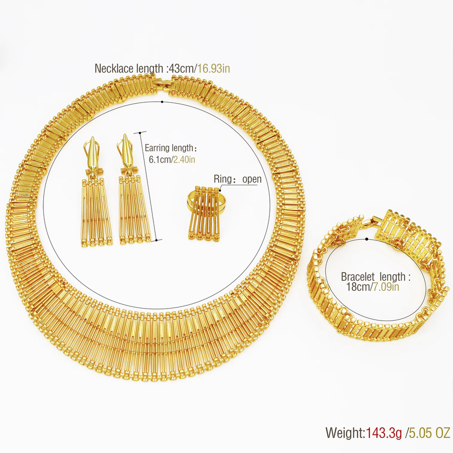 GZJPEI Schmuckset, 18K vergoldet, Gold, Damen - Bild 3