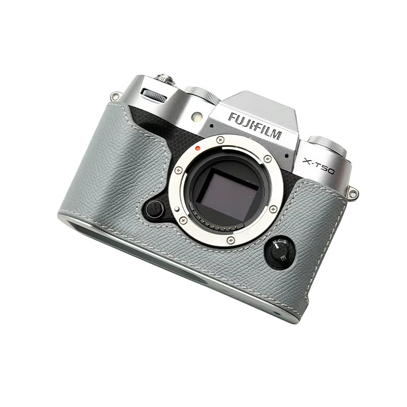 Mr.Stone Kameratasche aus echtem Leder für Fujifilm X-T50 in Schwarz und Grau - Bild 2