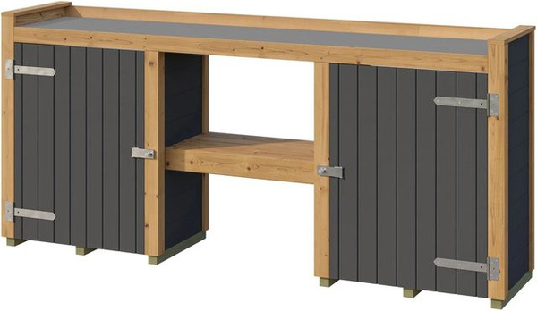 Weka Pflanztisch Killarney in Anthrazit-Eiche mit 300 cm Breite