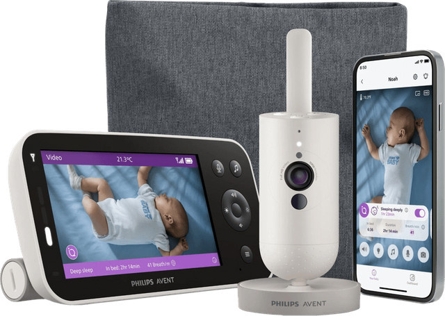 Philips Avent Premium Connected Babyphone SCD971/26 mit App-Steuerung und WiFi in Beige und Weiß - Bild 1