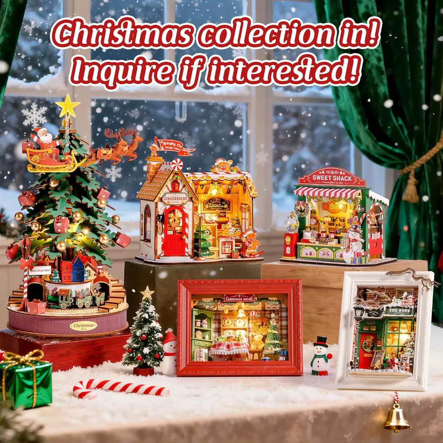 Rolife Weihnachts-Süßigkeitenstand, Miniatur-Hausset, 170-teiliges Set, ab 14 Jahren - Bild 4