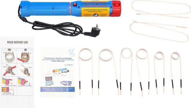 TOOL1SHOoo Mini Flammenloses Induktionsheizgerät 1100W in Blau mit 8 Spulen zur Schraubenentfernung und Reparatur - Bild 1