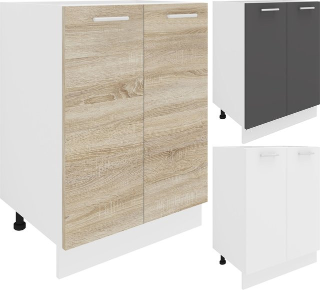 VCM Küchenunterschrank Esilo mit zwei Drehtüren und Fachboden, H x B x T: 82 x 60 x 46 cm - Bild 1