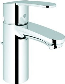 Grohe Waschtisch-Einhebelmischer Eurostyle C in Chrom mit Temperaturbegrenzer und Pop-up-Abfluss - Bild 1