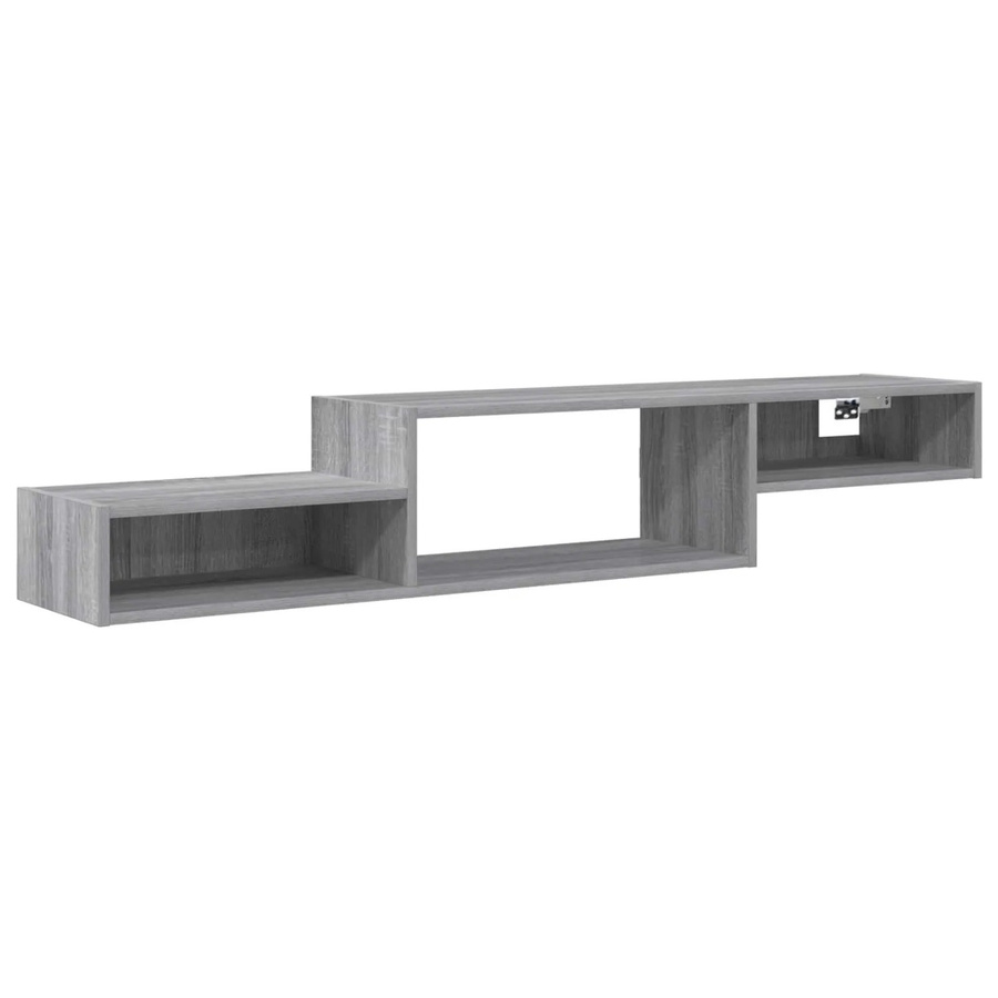 vidaXL Wandmontierter TV-Schrank in Grau Sonoma, moderner Wandhalterung aus MDF für Wohnzimmer und Schlafzimmer - Bild 2