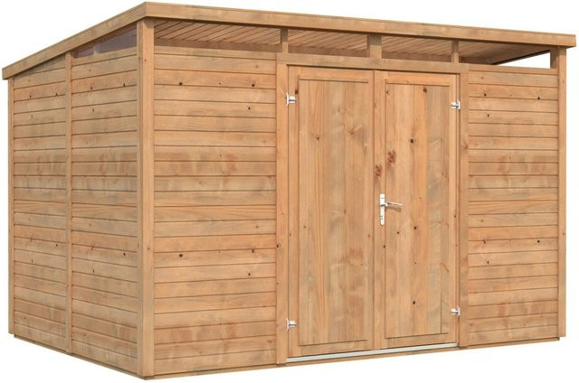 Palmako Holz-Gartenhaus Elias mit Pultdach in Braun, B: 330 cm, T: 228 cm, H: 220 cm - Bild 1