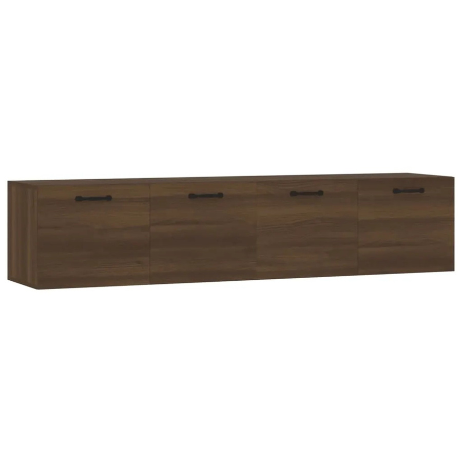 vidaXL Wandschränke 2er-Set in Braun Eichen-Optik aus Holzwerkstoff, B/T/H: 60 x 36,5 x 35 cm - Bild 2