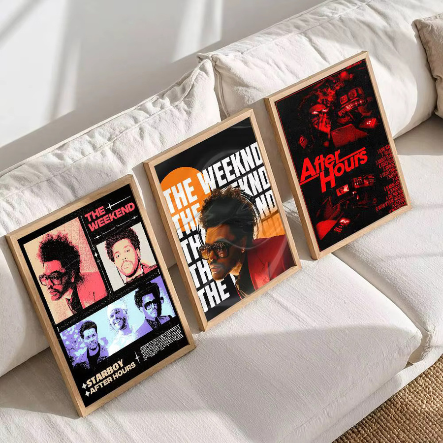 Kayou Musik Poster The Weeknd Hip Hop Wandkunst für Wohnzimmer und Schlafzimmer, Mehrfarbig - Bild 3