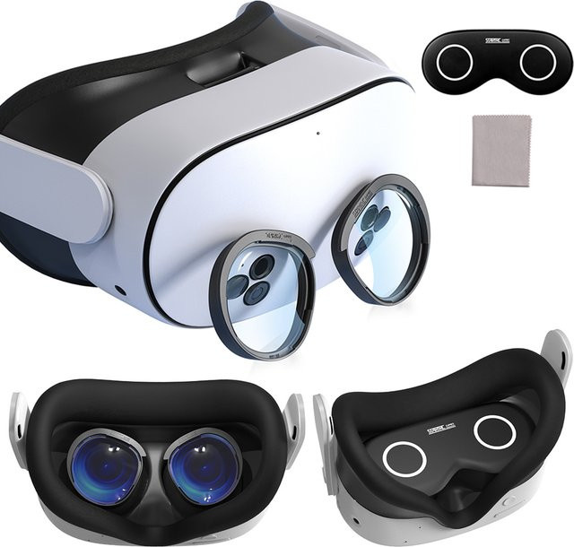 LAIMANEI Anti-Beschlag-Ersatzlinsen und kratzfeste Schutzringe für Meta Quest 3S VR-Brille - Bild 1