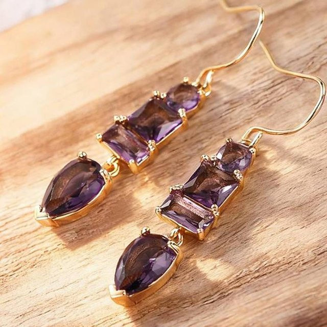 Huitan Ohrringe, Gold, Zirkonia, Damen - Bild 1
