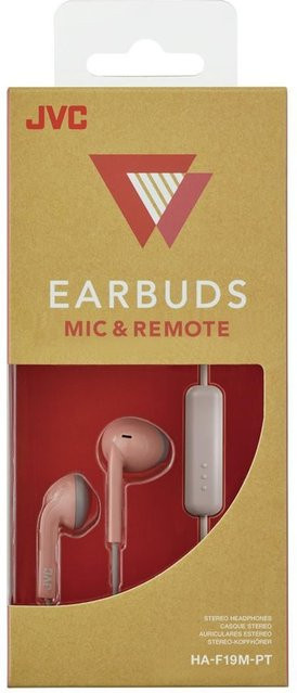 JVC Retro Earbuds In-Ear Kopfhörer HA-F19M in Pink - Bild 1