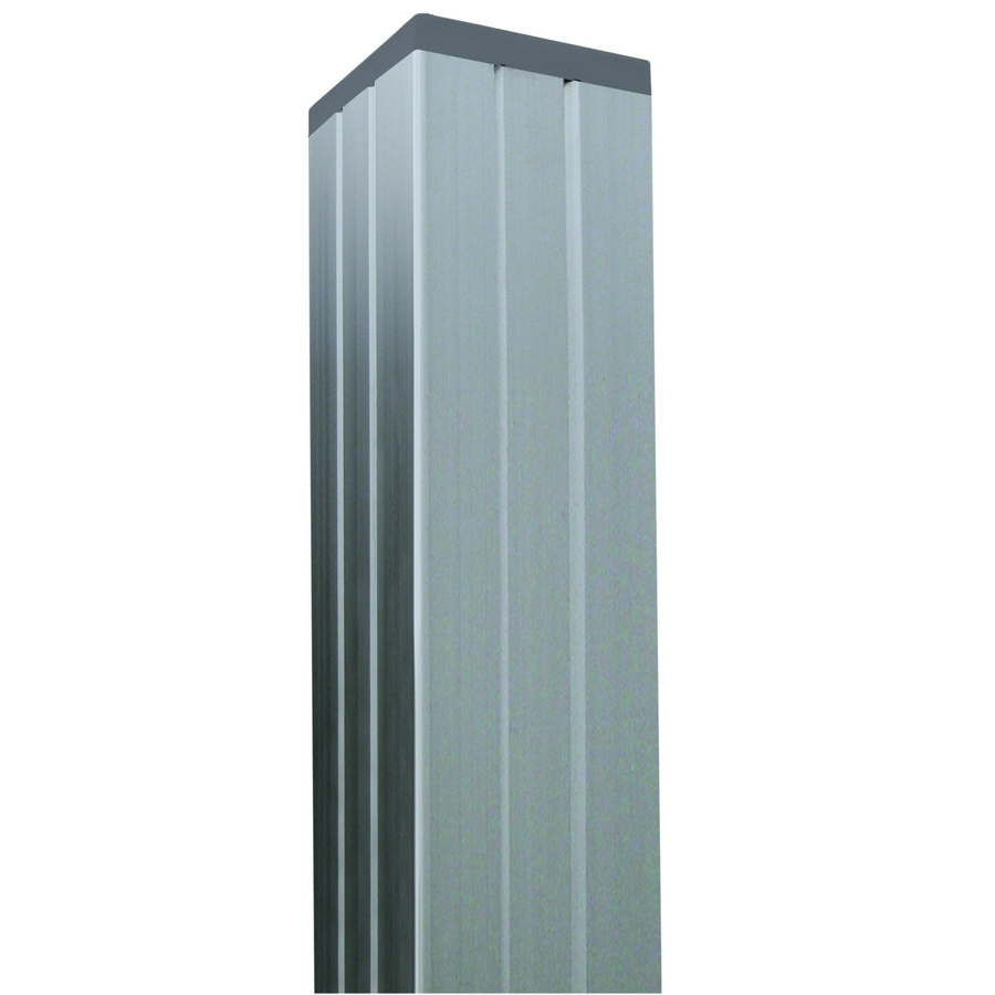 GartenLand Steckzaunpfosten aus Aluminium in Silber mit Pfostenkappe, B/B/H: 6,8 x 6,8 x 97 cm - Bild 2