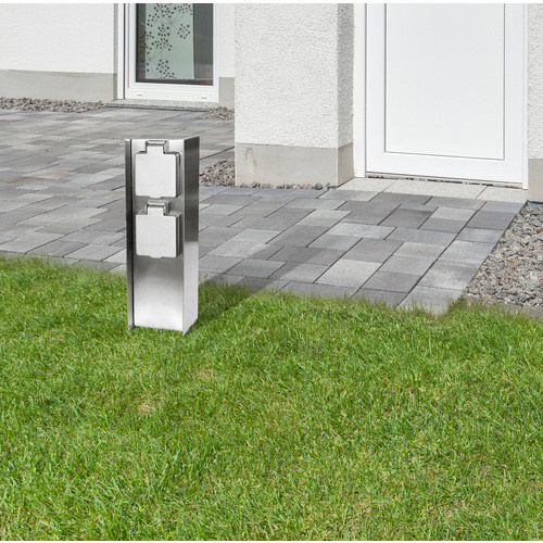 CASAYA Steckdosensäule aus Edelstahl in Silber, 230V - Bild 2