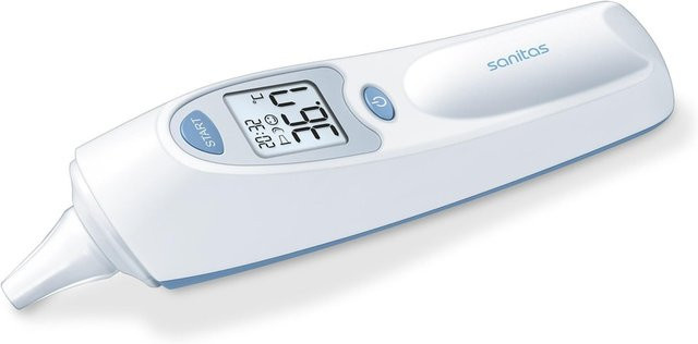 Sanitas Infrarot-Ohrthermometer SFT 53 in Blau und Weiß - Bild 1