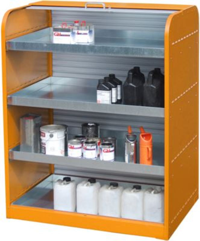 Bauer Südlohn Gefahrstoff-Rollladenschrank RSG-4 aus Stahl in Orange, B/T/H: 87,0 x 52,0 x 161,0 cm - Bild 2
