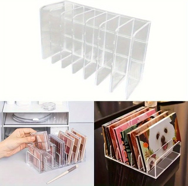 Multifunktionaler transparenter Make-up-Ständer aus Kunststoff für Badezimmer und Schminktische, B/T/H: 17,0 x 8,5 x 17,0 cm - Bild 1