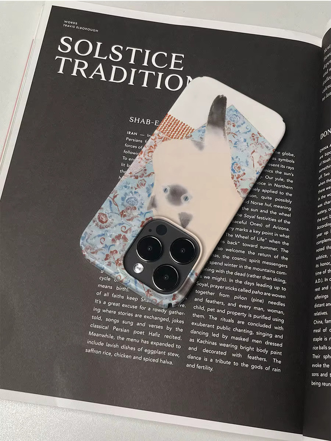 Handyhülle mit Vintage Siamkatze Ölgemälde Design von TROPLET in Multicolour für iPhone 11 bis iPhone 17 Pro Max Plus - Bild 3