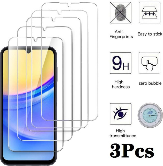 3er-Set gehärtetes Glas Displayschutz für Xiaomi Poco X5 X6 Pro X3 X4 GT NFC 5G M5 M5S M4 M3 M2 in Transparent - Bild 1
