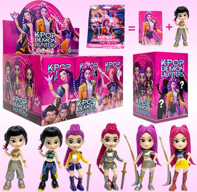 Bandai Anime K-Pop Girl Group Figuren, 6er-Set, 10cm, Actionfiguren - Bild 1