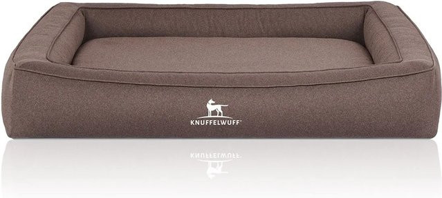 Knuffelwuff Hundebett Yukon Orthopädisch Velours Graubraun B: 105 cm, T: 80 cm - Bild 1