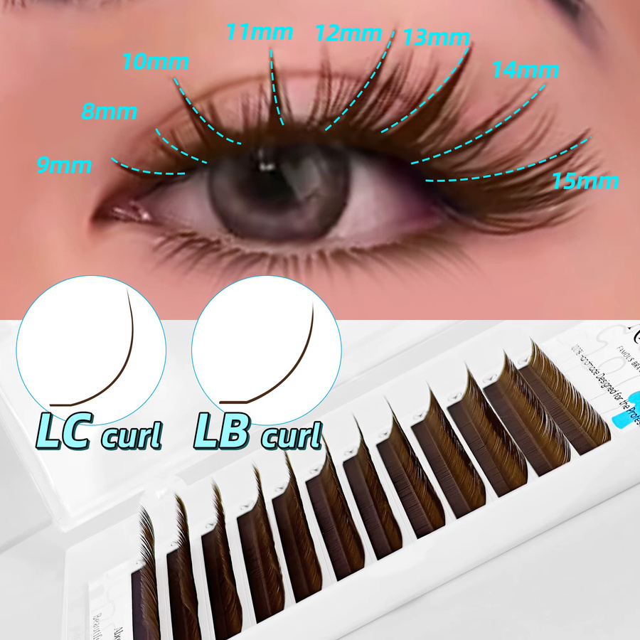 Abonnie Lashes Braune Klassische Wimpernverlängerungen, Unisex - Bild 2