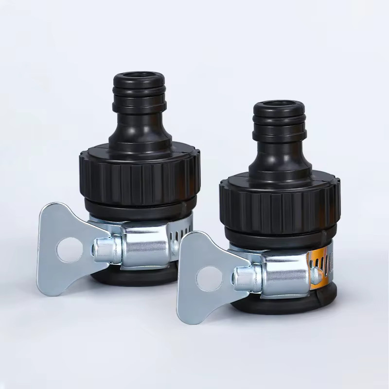 2er-Set Universal Wasserhahn Adapter aus Kunststoff in Schwarz für Gartenbewässerung und Autowäsche mit Quick Connect Fitting - Bild 2